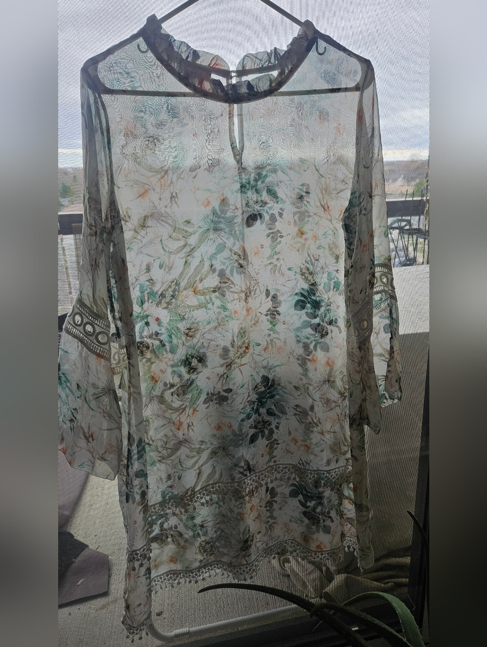 Bellambra, Made In Italy, Silk Floral Fringe Dress, Medium, 21ptp - Picture 2 of 10